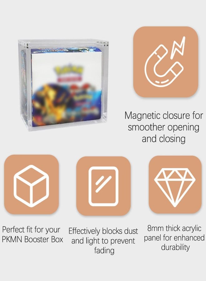 BestYiJo Booster Box Case - 8mm Thick Clear Acrylic Box with Magnetic Closure & Top Loading Design, Compatible with Booster - Scratch-Resistant Storage & Display - Image 2